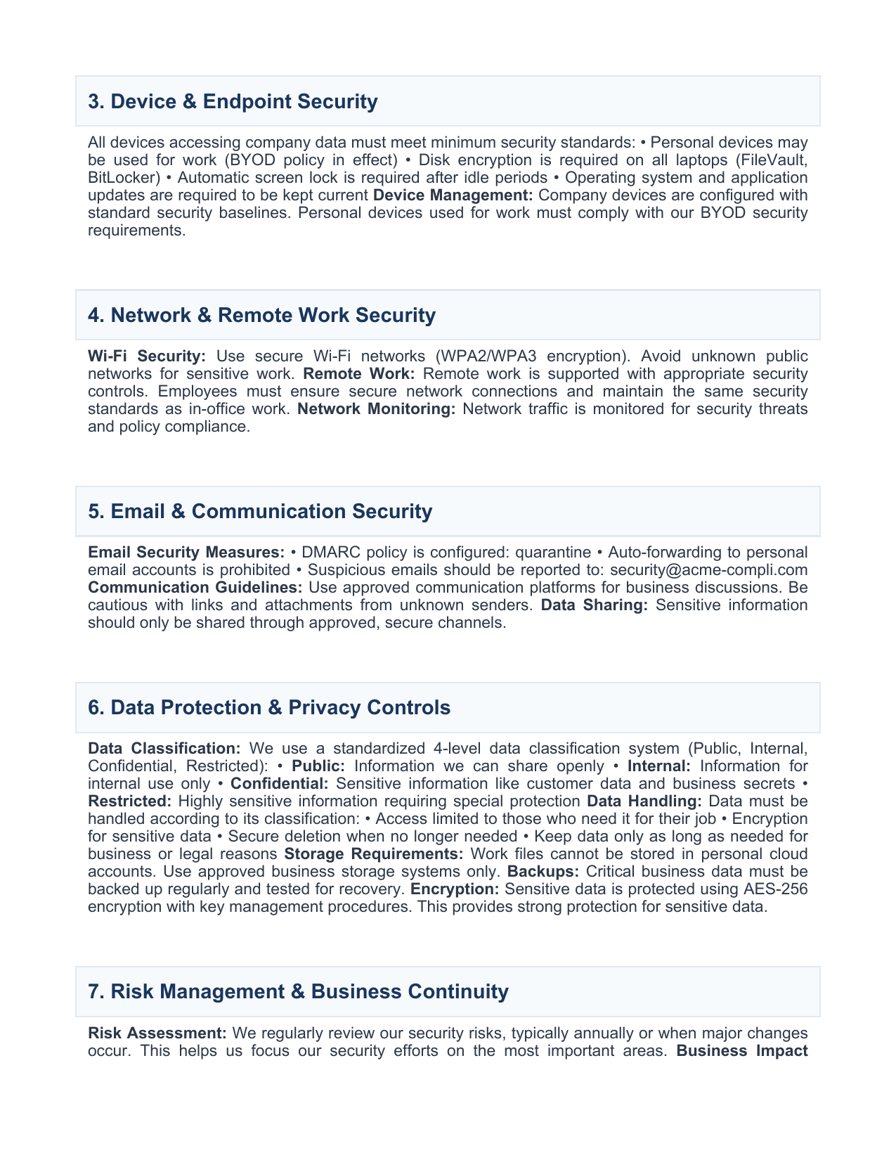 Sample Policy Page 2